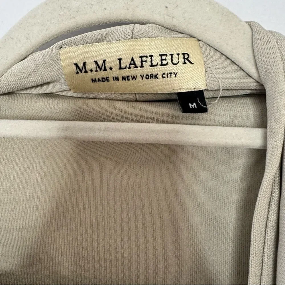 MM Lafleur faux wrap blouse in light beige size medium - Picture 5 of 7